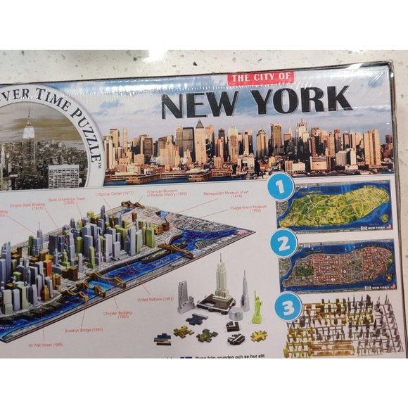 4D Puzzle New York City NYC Skyline Cityscape History Over Time 900 Pcs NEW - Picture 12 of 12